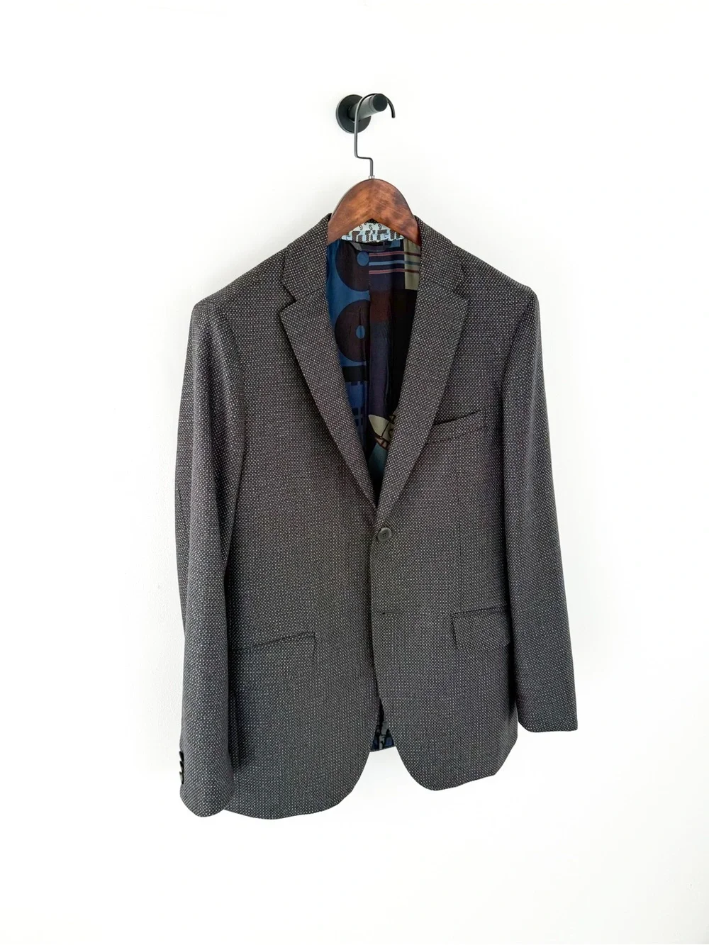 NEW Etro SIlk Wool Blazer Men's Dark Green Blue Black Textured Sport Coat 40R